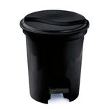 Lixeira C- Pedal 13l Preto - Plasvale