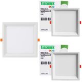 3 Painel De Led Quadrado Embutir Recuado 6w Bivolt 6500k
