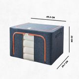 Caixa Organizadora De Roupas Multiuso Dobrável - Azul Escuro