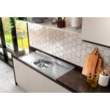 Pia De Cozinha De 150cmx53cm Concretada E Escorredor Plus 30 Inox