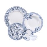 Aparelho De Jantar Tramontina Azzura Em Porcelana Decorada 30 Peças Tramontina