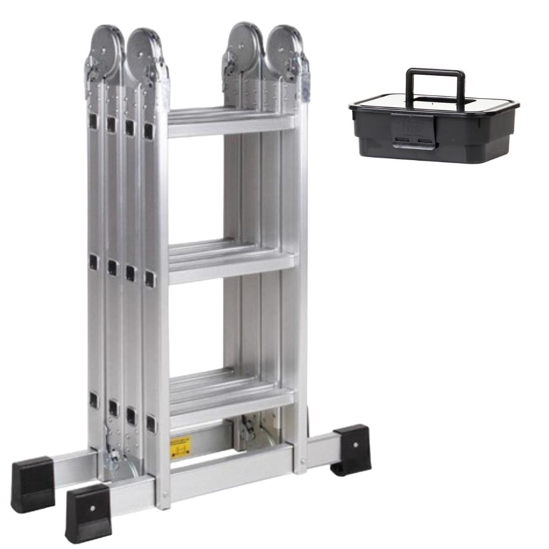 Escada De Alumínio 4x3 12 Degraus + Handy Box