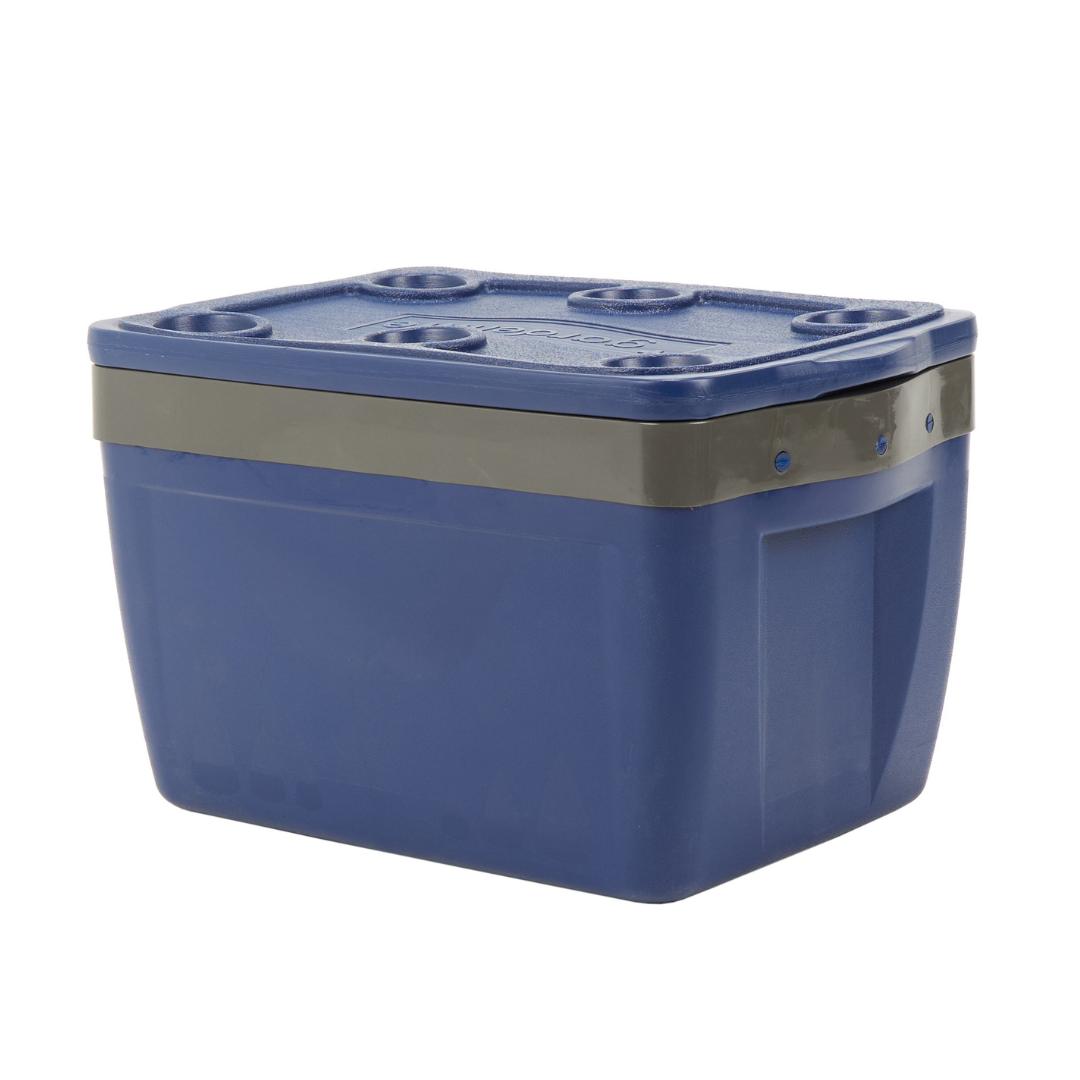 Caixa Térmica Cooler 65l Porta Copos - Azul