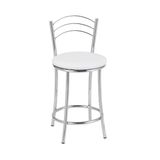 Kit 2 Banquetas Cromadas Branco BC26-C Tre Paroni