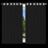 Cortina Blackout Preto Com Ilhos - 280x220cm