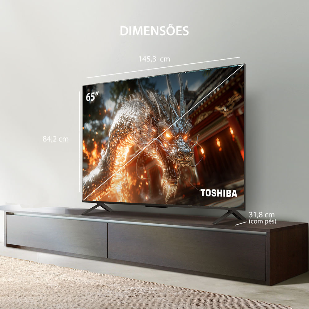 Smart Tv Qled 65 4k Toshiba Google Tv 4hdmi 2usb Wi-fi - Carrefour