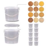 Balde Para Pipoca De 2l Transparente Lacre - Kit 10 Pçs