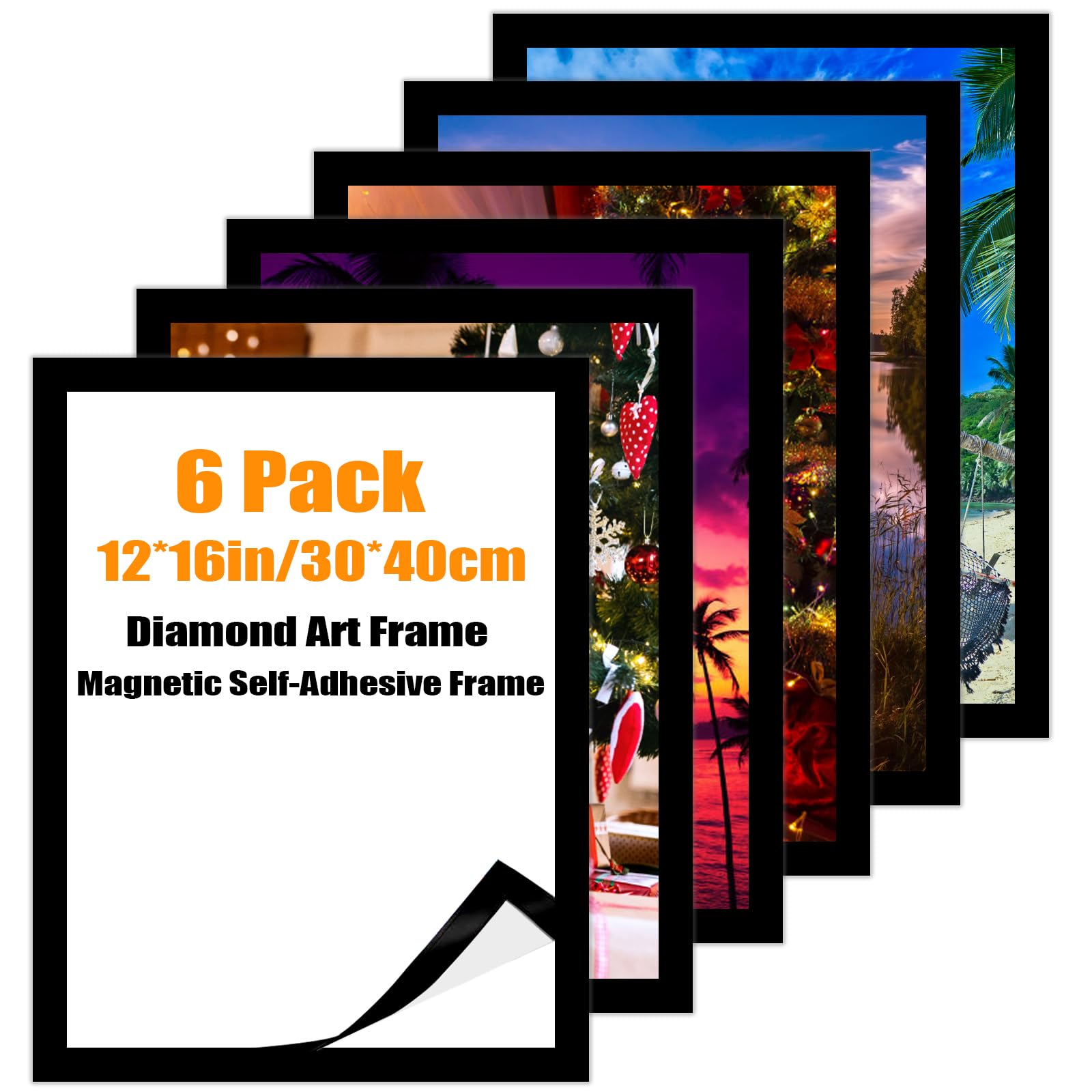 Moldura Quklogen Diamond Art 30x40cm Magnética Para Foto De 12x16 Polegadas