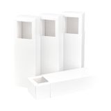 Caixa De Gaveta De Embalagem Benecreat White Kraft 14pcs 12,4x5,5x3,9cm