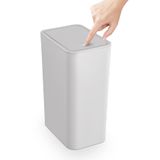 Lata De Lixo Trashaid Bathroom 10l Com Tampa De Plástico Cinza