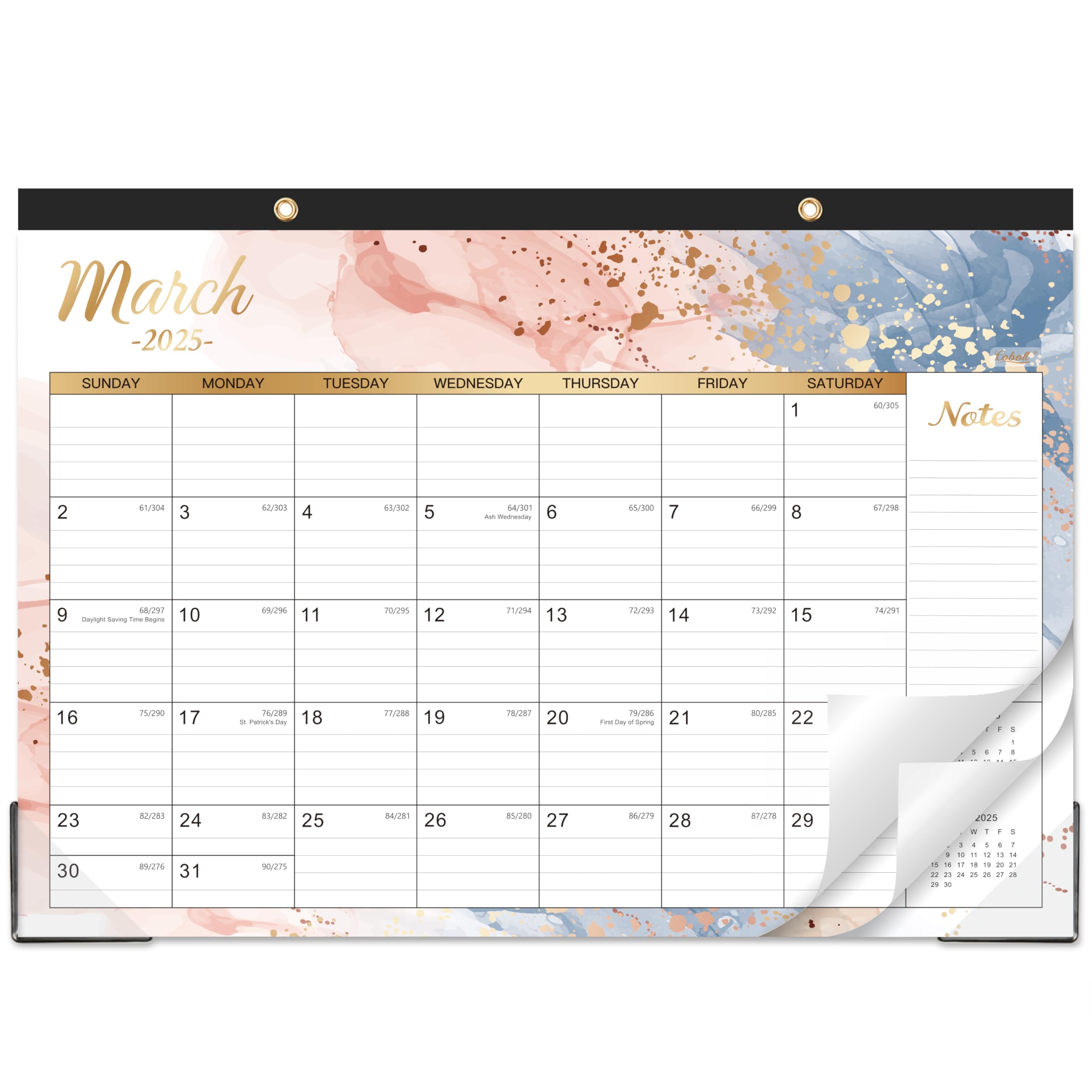 Calendário De Mesa Coboll 2025-2026 De Março A Junho 17x12cm 16 Meses