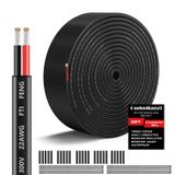 Fio Elétrico 22 Gauge 2 Conductor 15m Oududianzi