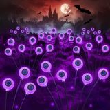 Decorações De Halloween Eleclink 24led Scary Eyeball Solar X4