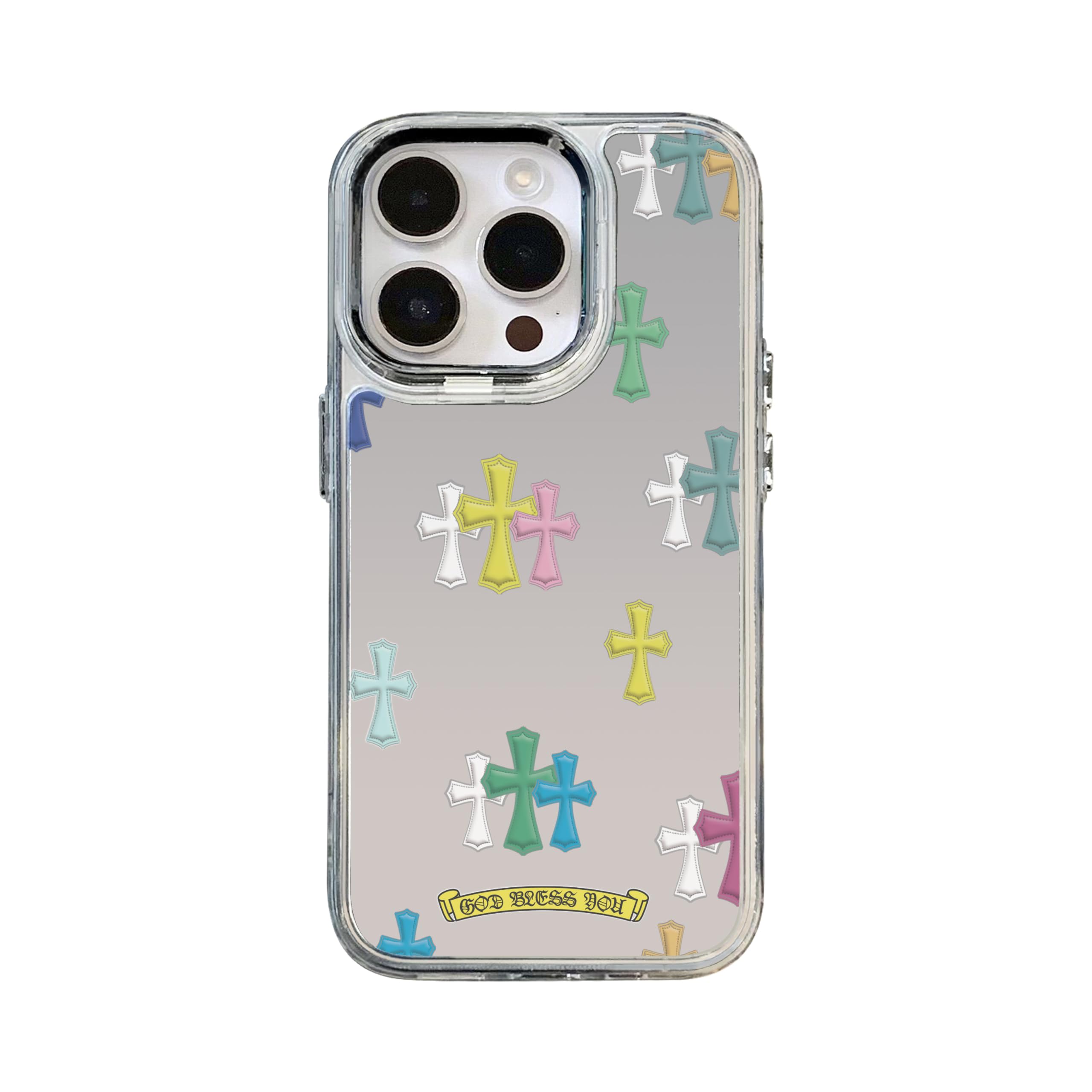 Capa De Telefone Ezyuzy Bless Cross Para Iphone 15 Pro Max Multicolorida