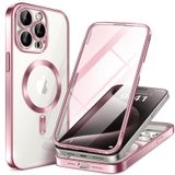 Capa De Telefone Berfy Magnetic Para Iphone 15 Pro Max Rosa