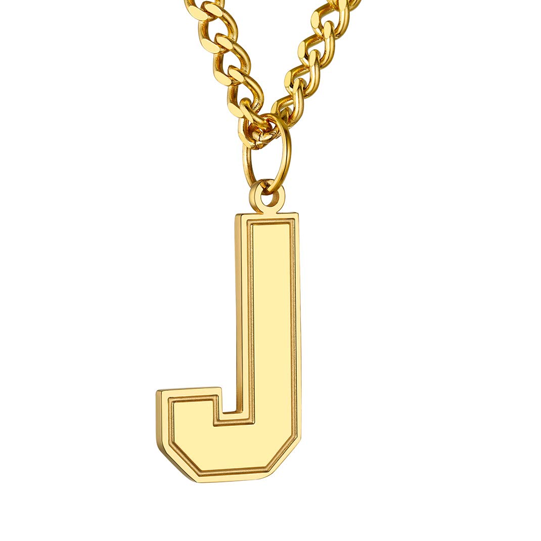 Colar Goldchic Jewelry Gold Letter J Para Homens E Mulheres