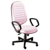 Cadeira Presidente Gomada Com Braços Linha Blenda Rosa