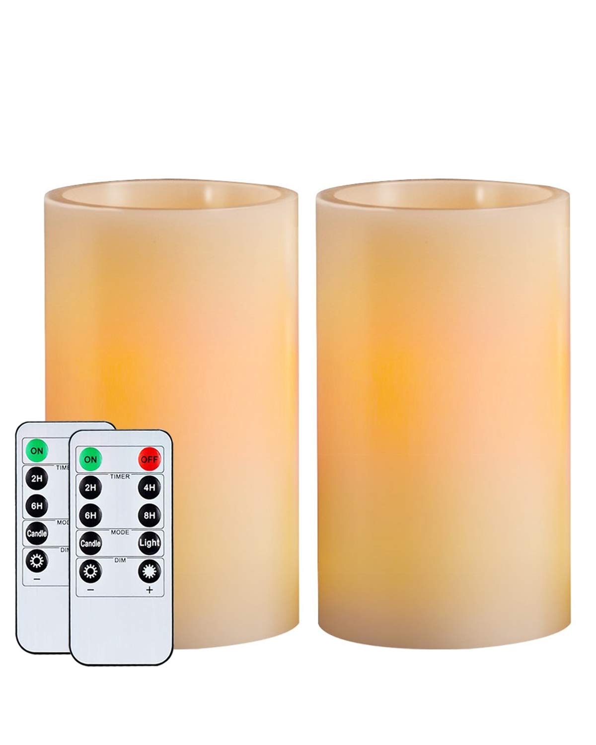 Pilar Led Homemory De Velas Sem Chama Com Controle Remoto 5x3
