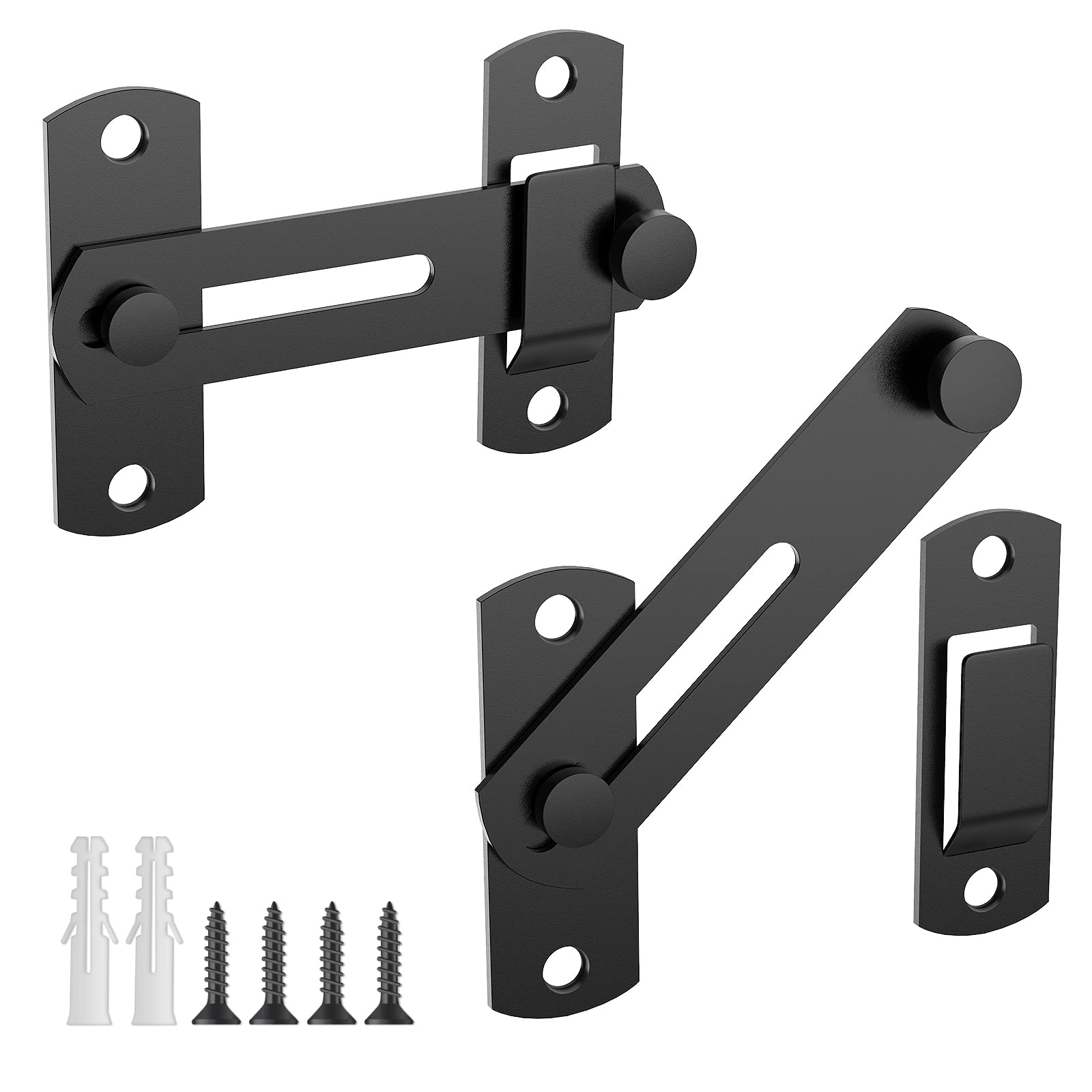 Porta Deslizante Giratória De 180 Graus Com Fechadura Barn Door Lock L'aimefois (2 Unidades)