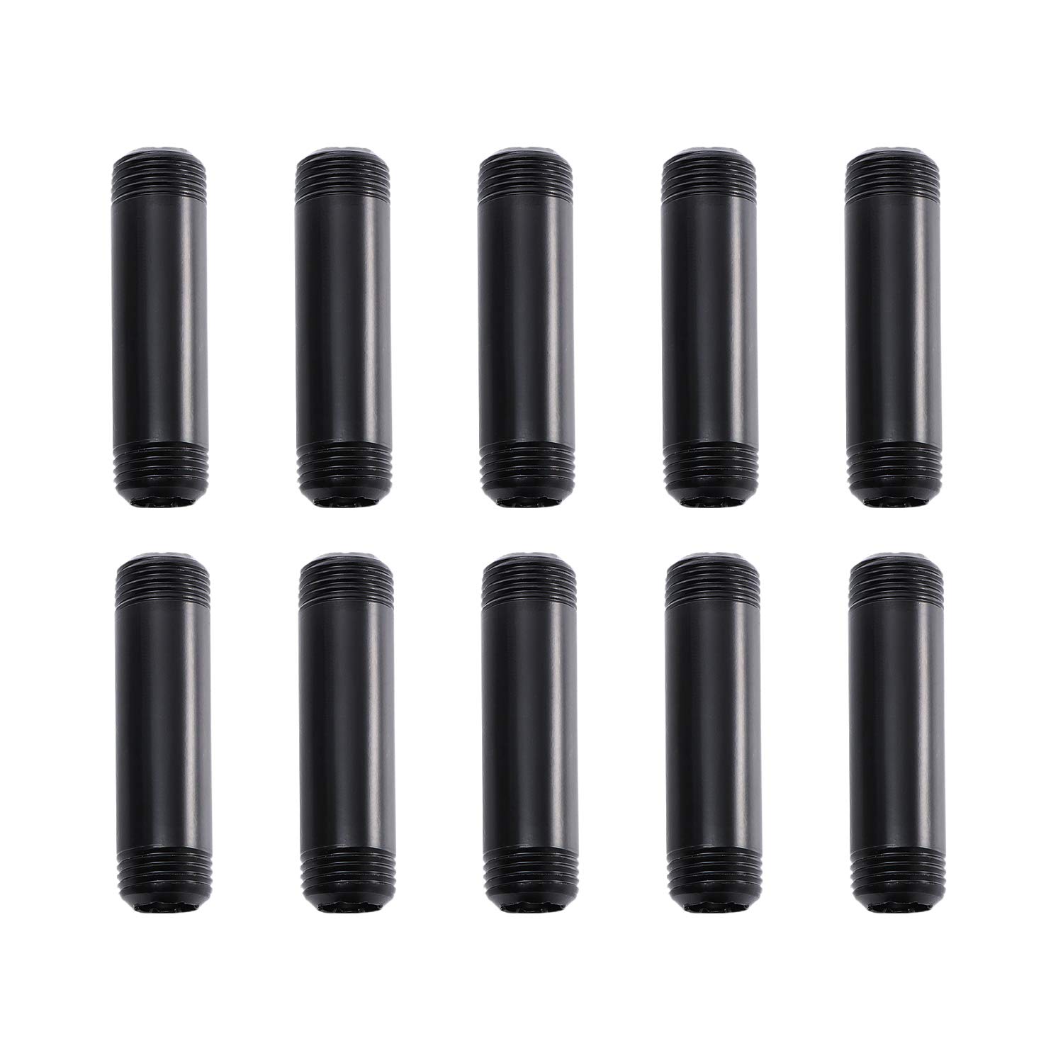 Ferro Pintado De Preto Pipe Home Tzh 1/2 X 4 (pacote Com 10)