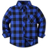 Camisa Infantil Cromoncent, Manga Comprida, Flanela, Algodão, Xadrez, Meninos
