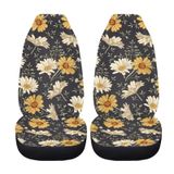 Conjunto De Capas De Assento Dianteiro De Carro Drydeepin Cottagecore Daisy X2