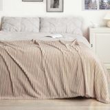 Cobertor Vessia Flannel Fleece Twin 150x200cm 300gsm Camel