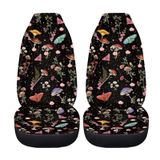 Capas De Assento De Carro Drydeepin Cottagecore Mushroom Moth Print