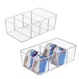 Caixas Organizadoras De Armazenamento De Alimentos Vtopmart, Pacote Com 2 Caixas De Plástico Transparente
