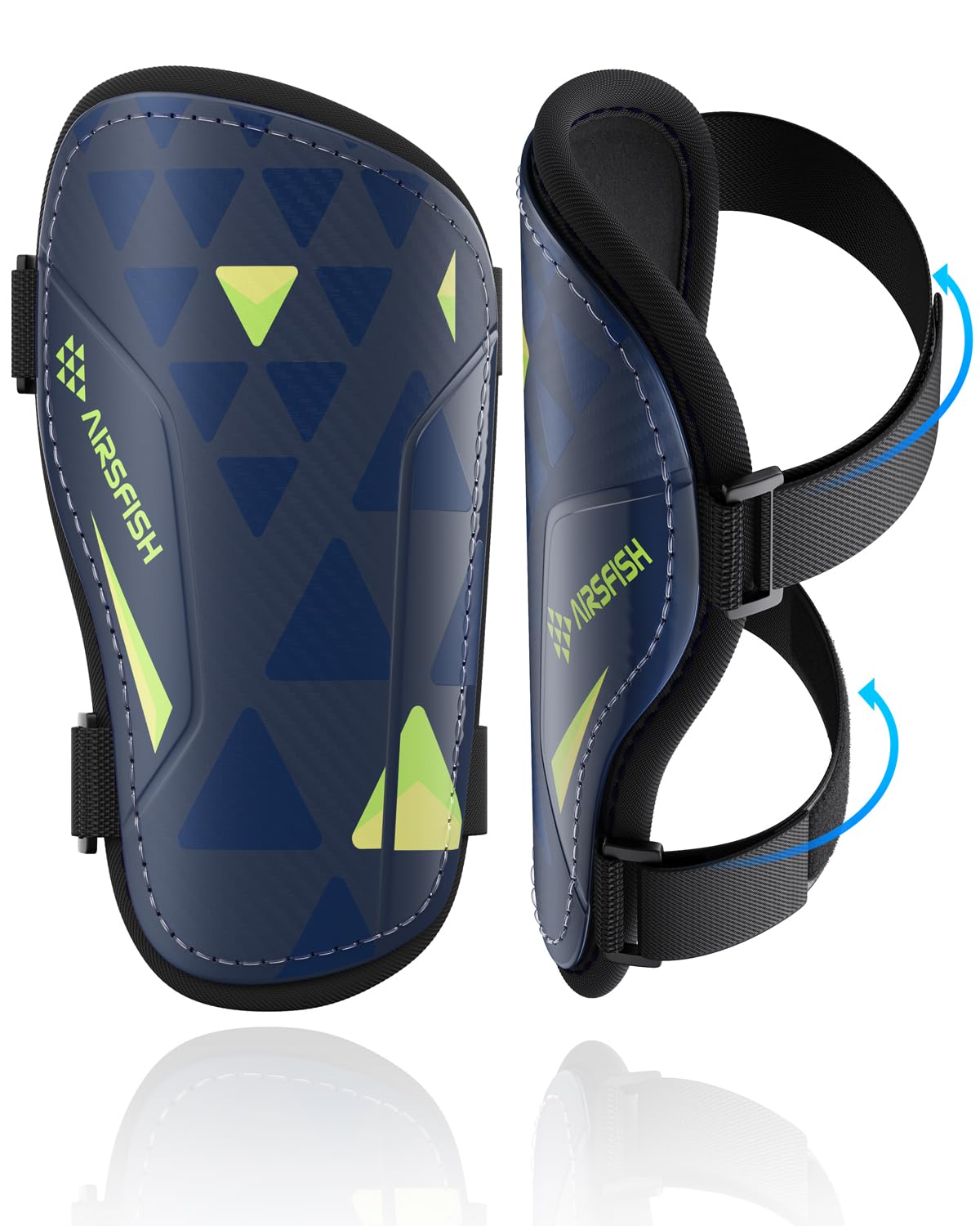 Shin Guards Airsfish Soccer Kids Youth Certified Ce Navy