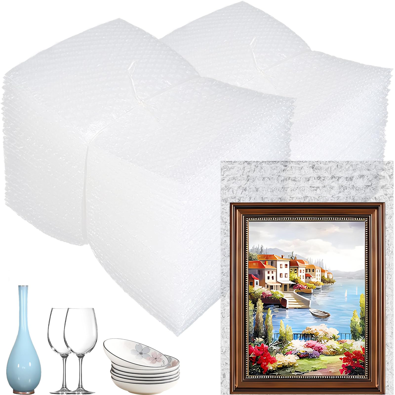 Sacos Bubble Pouch Wrap V-chen, 6 X 8 Polegadas, Transparentes, 100 Unidades