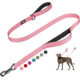 Coleira Para Cães Fida Heavy Duty 150 Cm Com 2 Alças Acolchoadas Rosa