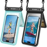 Bolsa De Telefone Impermeável Rynapac Double Space, Pacote Com 2 Unidades Para Iphone 15 Pro Max Galaxy S23 Pixel 7a