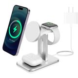 Carregador Sem Fio Lukcozmo 3 Em 1 Station Para Iphone E Iwatch