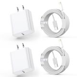 Carregador Usb C Certificado Pela Apple, Pacote De 2 M, Para Iphone Lightning