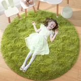 Tapete Redondo Noahas Fluffy Green 150 Cm Para Quarto E Quarto De Crianças