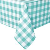 Toalha De Mesa Hisan Retangular Quadriculada 76x152cm Impermeável
