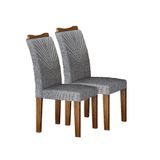 Kit 02 Cadeiras Sala De Jantar Clara Mdf Moveis Leifer