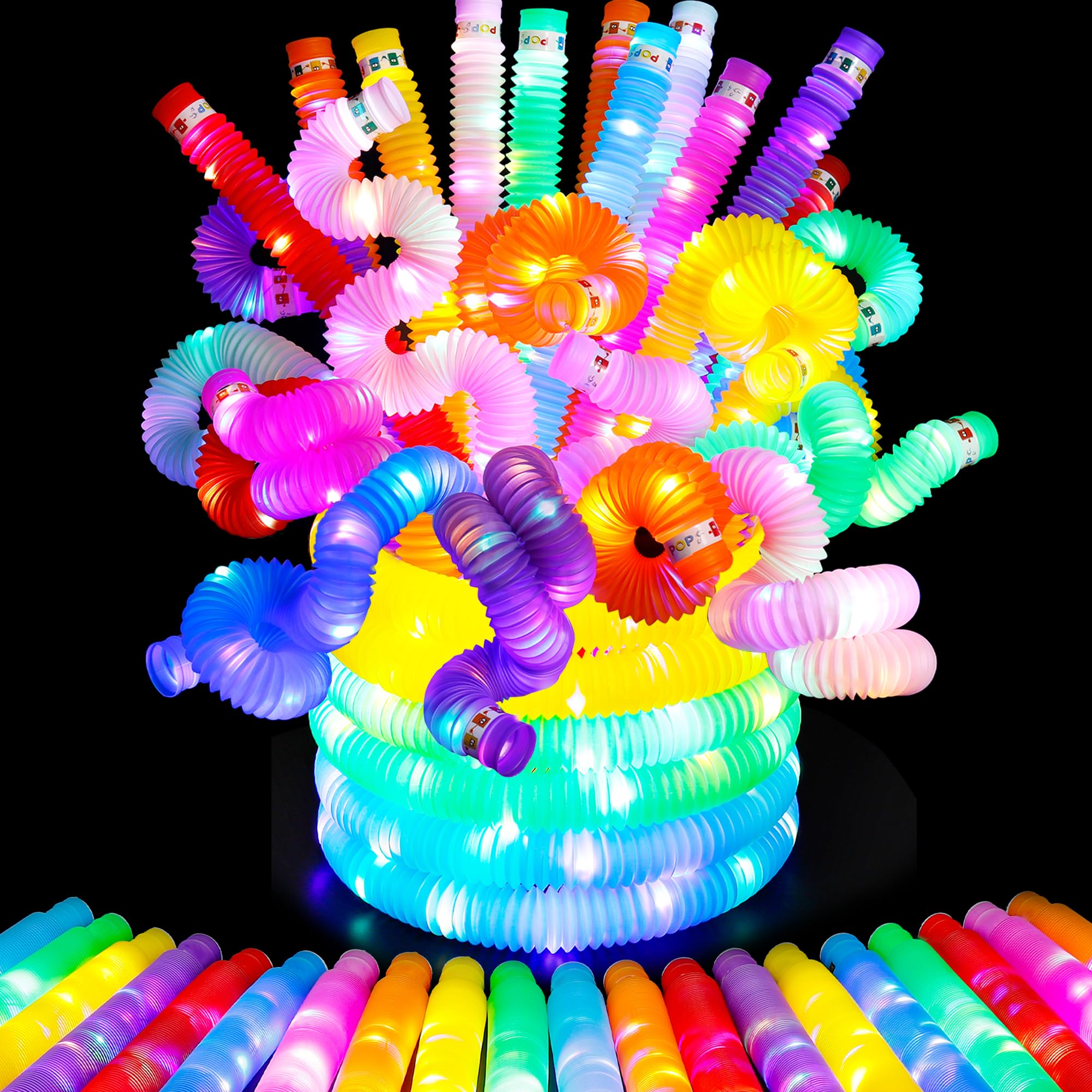 Glow Sticks Urchoice Light Up Pop Tubes Kids 25 Unidades E 12 Cores
