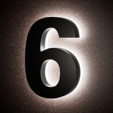 Números De Casas Retroiluminados Lltronation Led De Aço Inoxidável De 15 Cm