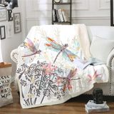 Cobertor Feelyou Dragonfly Fleece Sherpa 150x200cm