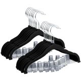 Calças Baby Hangers Stormix, Pacote Com 14 Clipes, Pretas Antiderrapantes