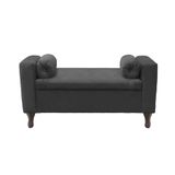 Recamier Bau Rico 140x Suede Grafite - Majú Decor