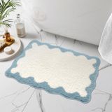 Tapete De Banho Uhome Tapete De Banheiro Antiderrapante Absorvente Branco 45x65cm