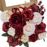Flores Artificiais Serwalin Silk Roses Diy Decoração De Casamento
