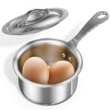 Panela De Molho Macevia Mini Em Aço Inoxidável 320ml Com Tampa Prateada