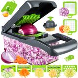 Picador De Vegetais Maipor Pro 13 Em 1 Com 8 Lâminas E Recipiente