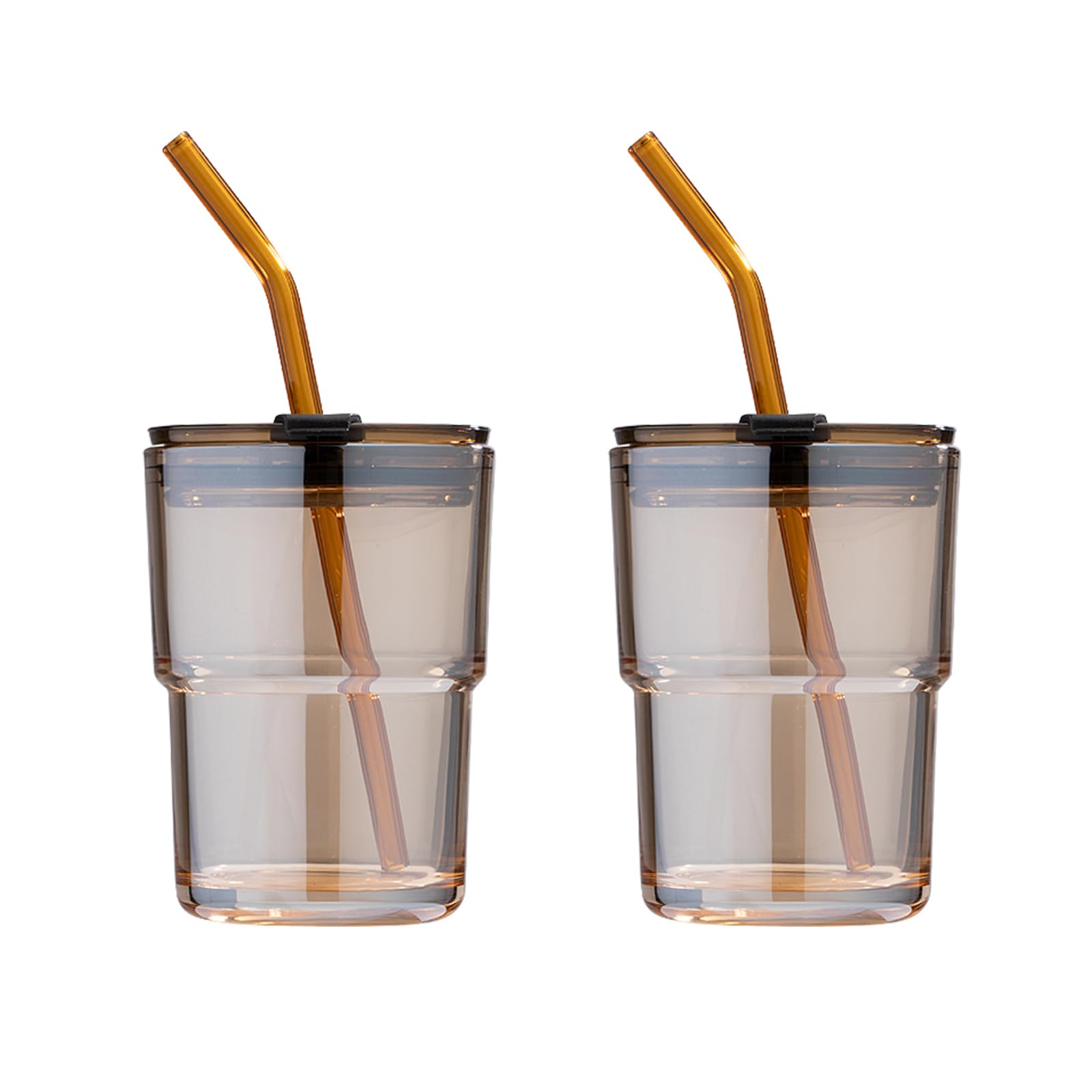 Copo De Água Bluepolar Amber 380 Ml Com Canudo, Pacote Com 2 Unidades