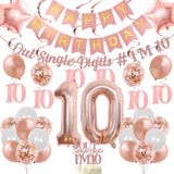 Decorações De Aniversário Joymemo 10th Para Menina Rose Gold I&#39;m 10