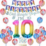 Decorações De Aniversário Joymemo Tie Dye 10th Birthday Girls